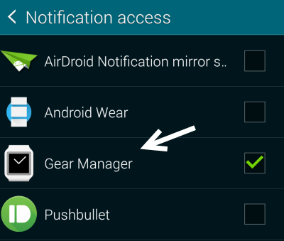 android notification access settings