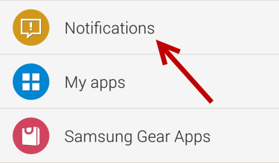 Gear notification manager