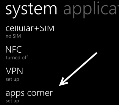 windows phone apps corner