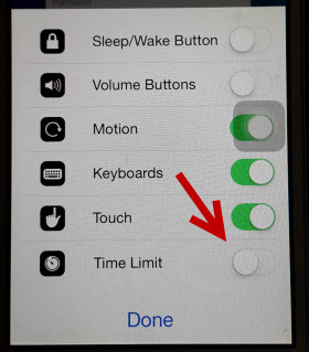 iOS limit usage time