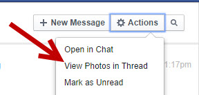 Facebook view photos in thread