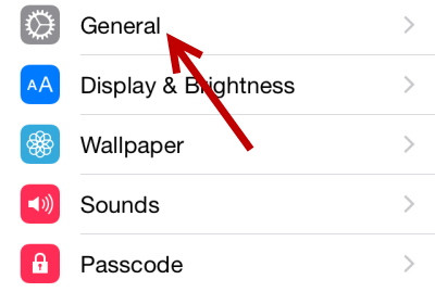 iOS General Settings