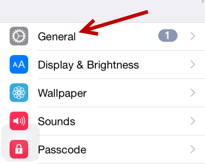 iOS General Settings