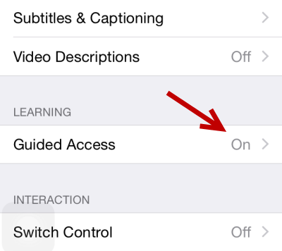 iOS parental control