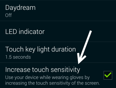 Android increase touch sensitivity