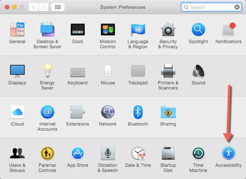 OS X Accessibility Setting