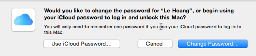 OS X change password