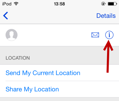 iOS access contact details