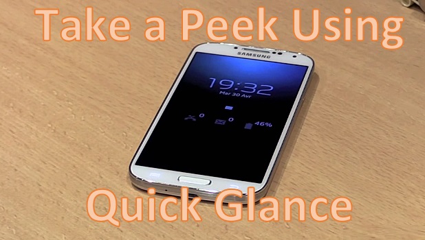 Peek at Android Using Quick Glance