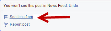 Facebook See Less Feature