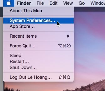 OS X system preferences