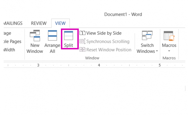 how to edit two parts of the document at the same time