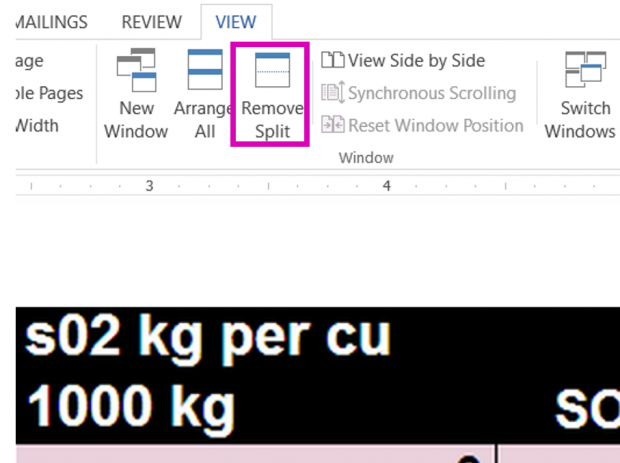 edit two parts of the document at the same time