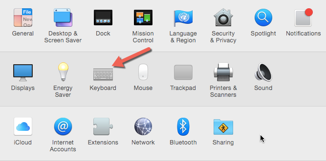 OS X Keyboard Settings