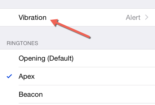 iOS change vibration pattern