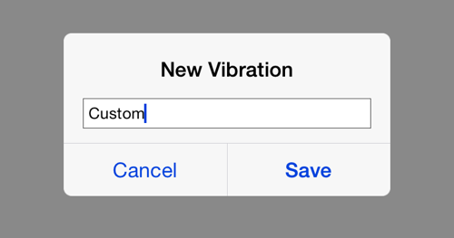 iOS save vibration pattern