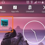 choosen app icon floats on new folder