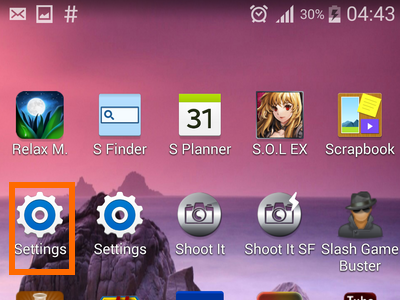 enable easy mode - settings icon