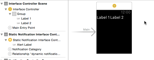 Adding labels to Apple Watch app