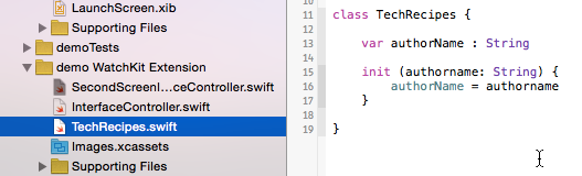 Create a new Swift class