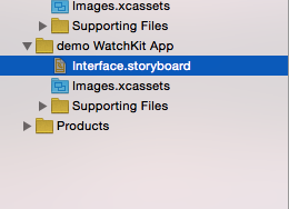 Xcode project navigator