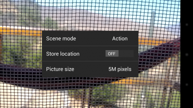 how to change android camera settings
