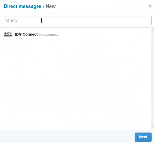 twitter send direct messages