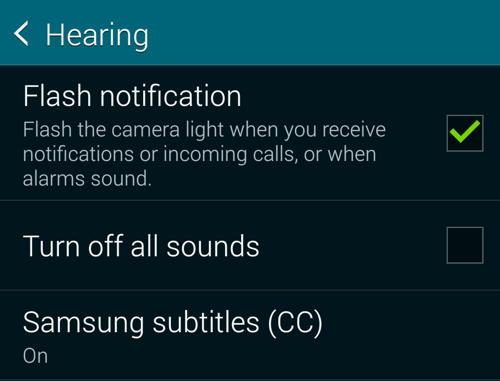 flash notification