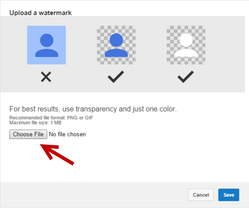 Adding watermark to YouTube videos