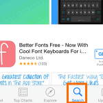 Search button on Apps