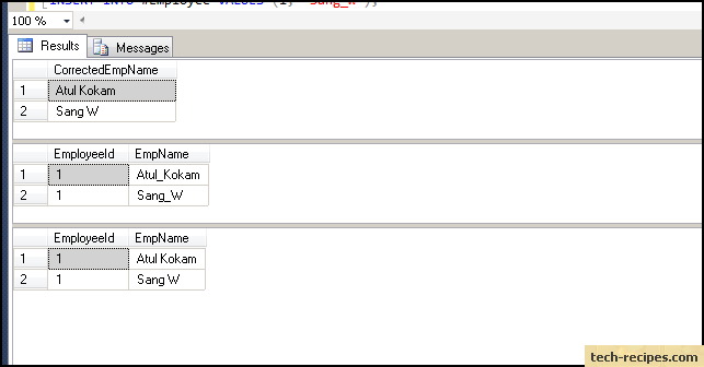 sql server replace function example 4-5 results