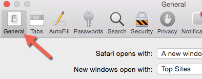 Safari General Settings