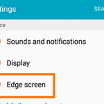Edge Screen option on Galaxy S6 Edge