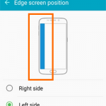 position of edge screen is changed to left