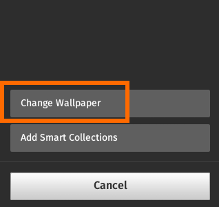 Change Wallpaper Option on Firefox OS