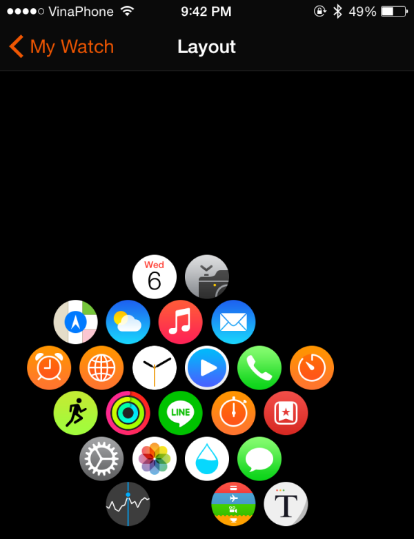 edit Apple Watch App Layout