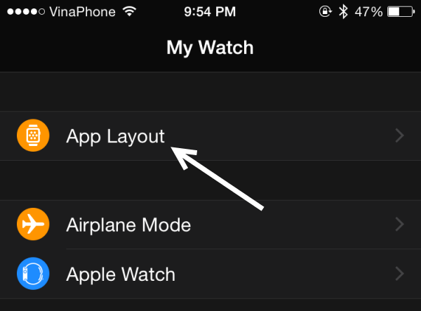 edit Apple Watch App Layout