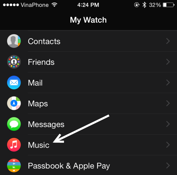 Apple Watch Music app