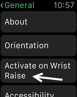 Apple Watch activate on wrist raise