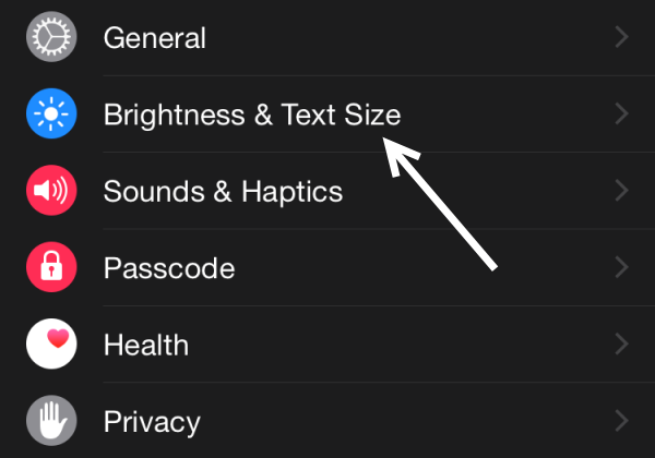 Change Apple Watch Brightness and Text Size