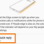 Samsung Galaxy S6 Edge Quick Reply Icon