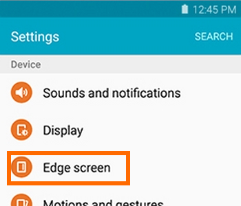 Samsung Galaxy S6 Edge Screen Icon