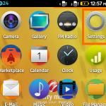 Settings icon on Firefox OS