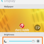 Firefox OS – Settings – Brightness Adjustment Ruler