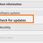 Firefox OS – Settings – Check for Updates