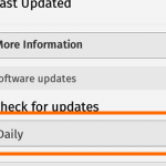 Firefox OS – Settings – Check for Updates – Daily