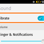 Firefox OS – Settings – Sounds – Vibrate