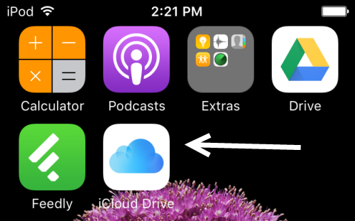 iCloud Drive on home screen