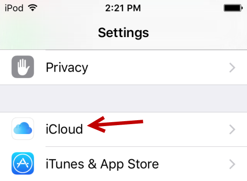 iCloud Settings