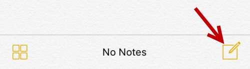iOS create new note